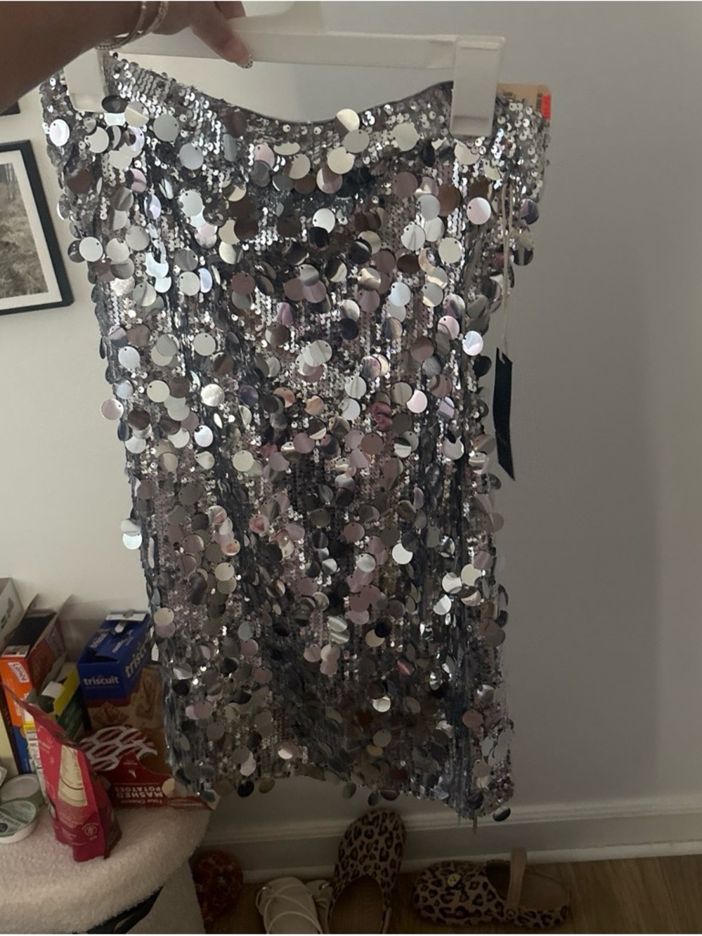 Tilly's Silver Sequin Mini Dress